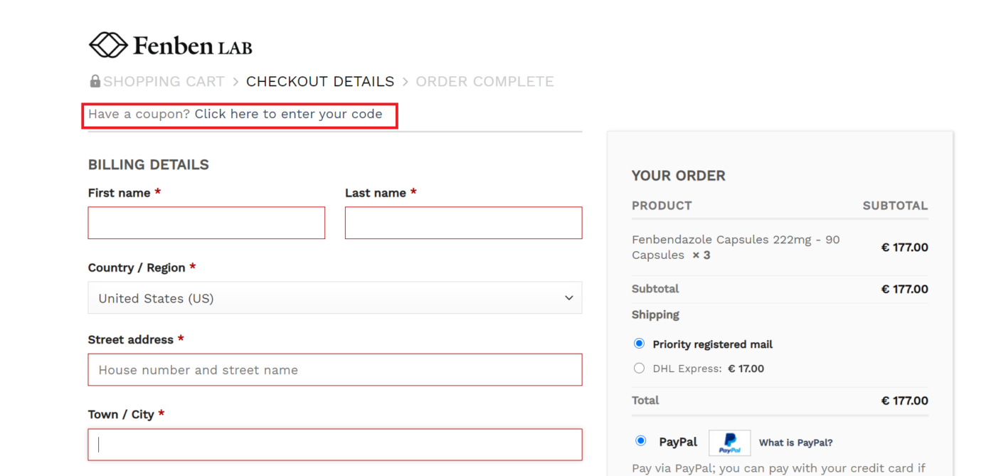 fenbenlab coupon